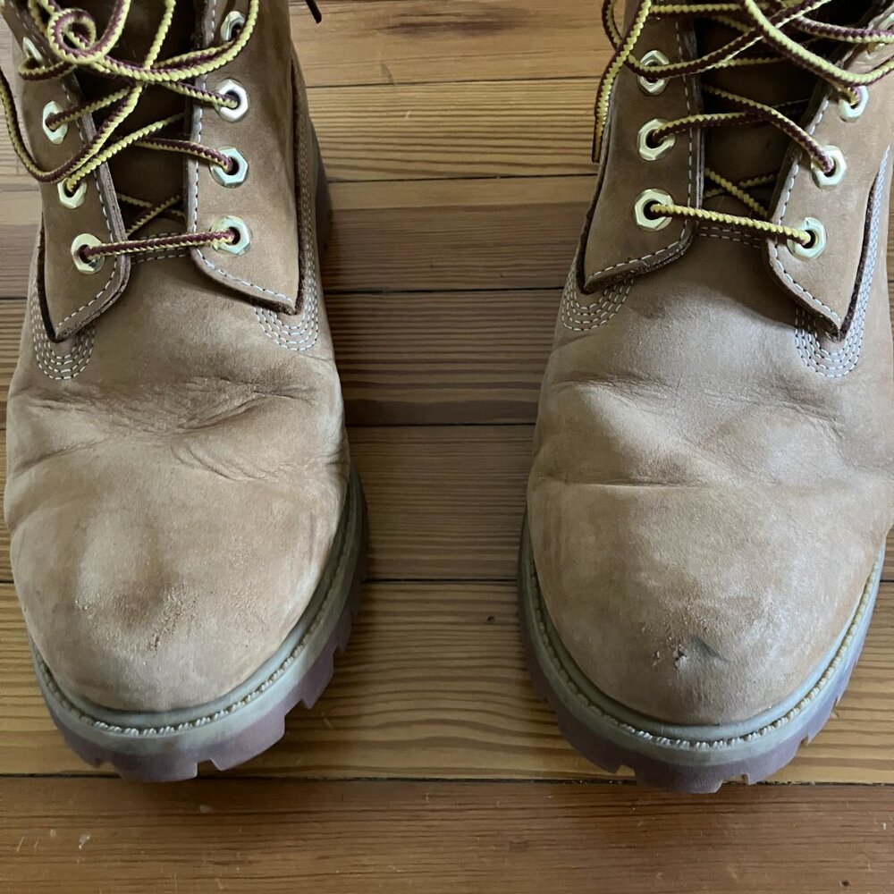 Timberland Men's Tan Leather Boots with Black Collar - Picture 2 of 4